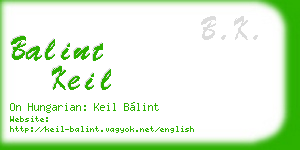 balint keil business card